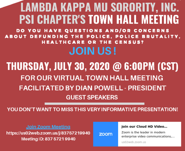 LKM Psi Chapter Town Hall